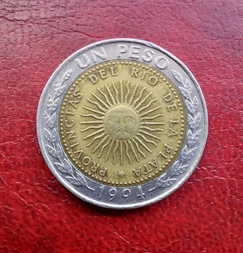 Moneda Argentina 1 Peso 1994. Acuñada En Corea De Sur