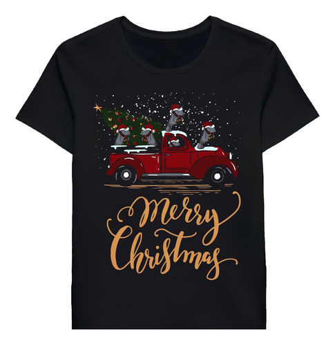 Remera Manatee Driving Christmas Tree Truck Manateemas 90882