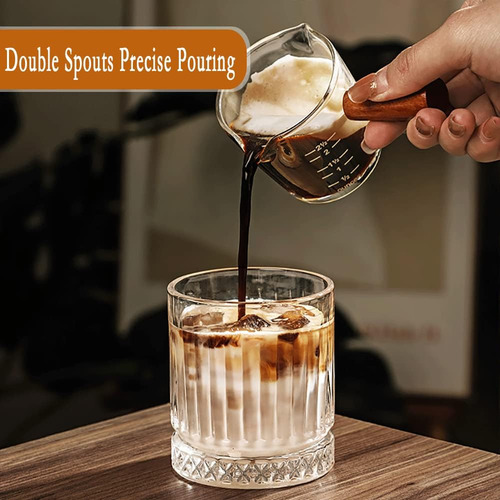Vasos De Chupito De Café Expreso De 2.5 Oz Con Boquilla Dobl
