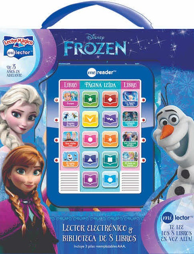 8 Libros + Lector Electrónico Disney Frozen /