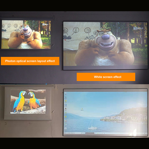 Projector Screen 4:3 Video Projection Screen Wall-mountable