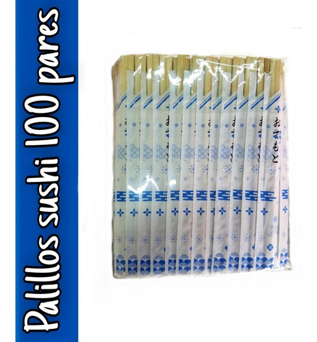 Palillos Para Sushi Desechables Madera 2,000 Pares 20paq.