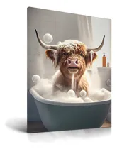 Comprar ''arte De Pared De Baño: Decoración De Vaca De Tierras Altas
