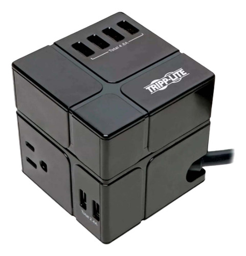 Protector De Voltaje Cube Tripp-lite 7.2a 3 Tomas 120v 6xusb