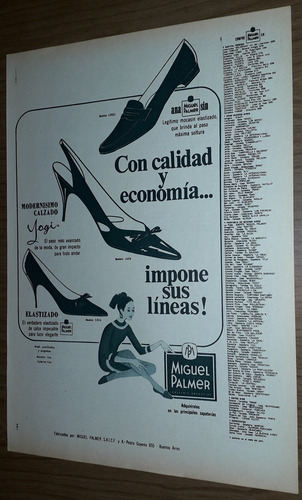 P463 Clipping Publicidad Zapatos Dama Miguel Palmer Año 1967 (Usado)