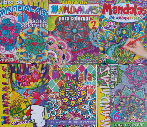 Paquete Mandalas (6 Cuadernos) - Coloryarte