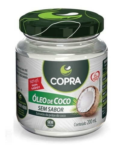 Óleo De Coco Sem Sabor 200ml - Copra