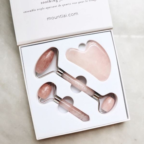 Mount Lai. Rose Quartz Trio Soothing Facial Set,set Calmante