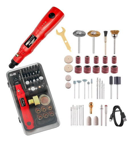 Kit Mini Retífica Portátil Multifuncional 78 Em 1 Sem Fio