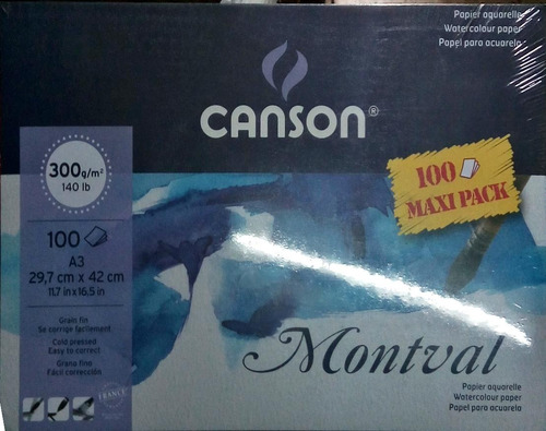 Canson Montval  Block Grano Fino 29.7 X 42 Cm 300 Grs 100 H