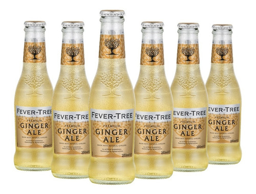 Água Tônica Fever-tree Ginger Ale Importada - 6 Unidades