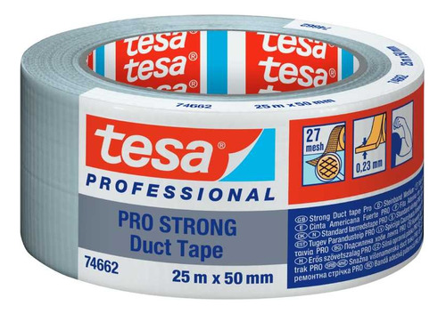 Cinta Duct Tape Tesa Pro Gris 25m X 50mm