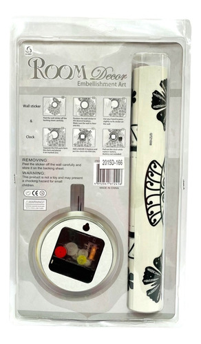 Sticker De Pared Deco Wall Reloj De Pared Autoadhesivo