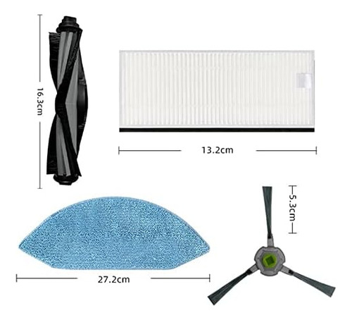 Kit De Accesorios Para Ecovacs Deebot Ozmo U2 Dgn22 U2, P...