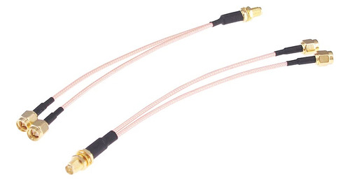 Rfaha 2pcs Rpsma Hembra A Doble Sma Macho Cable De Extensin