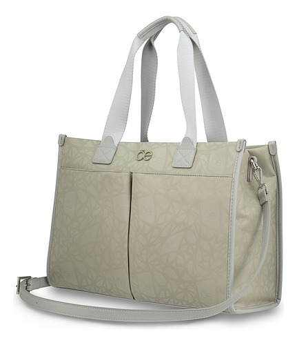 Bolsa Tote Cloe Javari I Grande Color Gris
