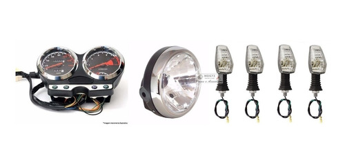 Painel Suzuki Yes125 + Farol Yes S/lamp + 4 Piscas Cristais