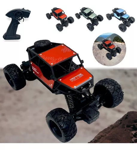 Carrinho Controle Remoto 4x4 Monster Presente Para Menino Cor Vermelho