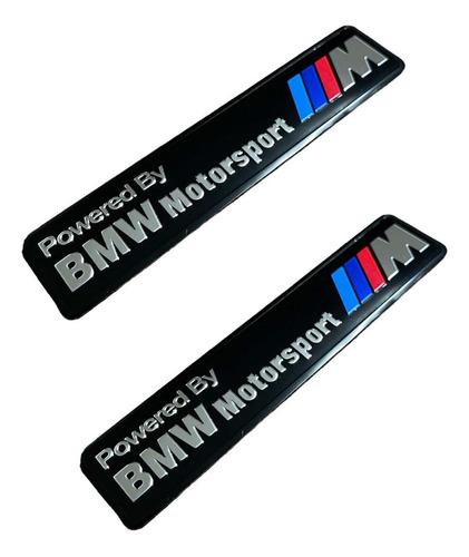 Insignias En Chapa Adhesivas Bmw X 2un. 12x2.5cm