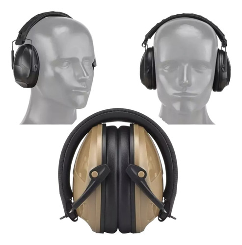 Protector Auditivo Oído Auricular Caza Tiro Airsoft Plegable