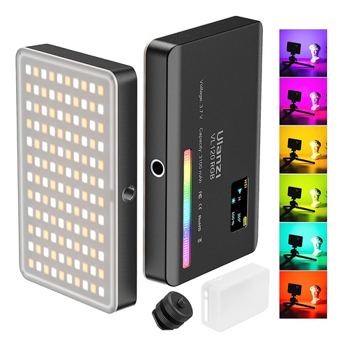 Luz De Video Rgb Vl120, Luz Portátil De Cámara Rgb, Batería 