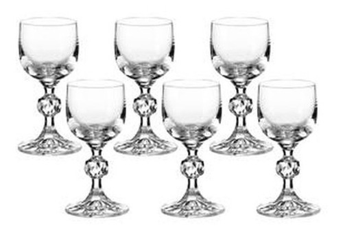 Imagen 2 de 6 de Copas Licor Bohemia Cristal Claudia 50ml Set X 6