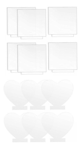 Hoja De Acrílico Transparente De 12 Piezas Para Base De