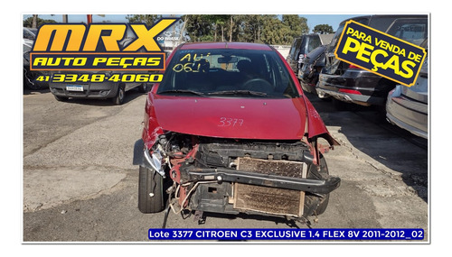 Sucata Citroen C3 Exclusive 1.4 Flex 8v 2012 Pecas