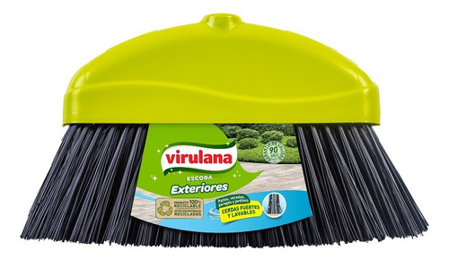 Escoba Virulana Para Exteriores - Cerdas Fuertes Y Lavables