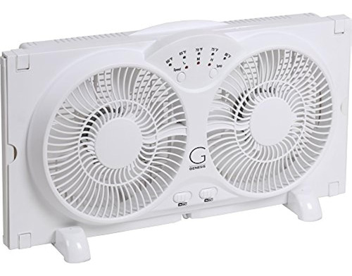 Genesis Twin Ventilador De Ventana Con Aspas De 9 Pulgadas V