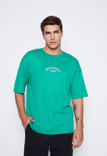 Polera Hombre Verde Mariposa Family Shop