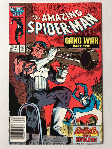 Amazing Spiderman #285 Marvel Comics 1987 Gang War Punisher 