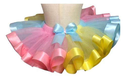 Tutu Niña Multicolor Arcoíris Falda Ballet Varios Colores 