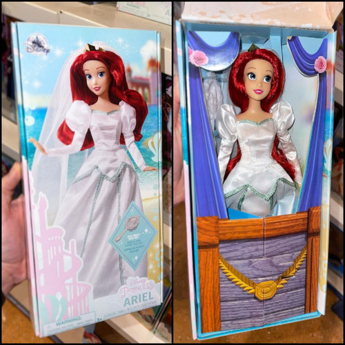 Muñeca Sirenita Ariel Edición Con Su Traje De Boda De Disney