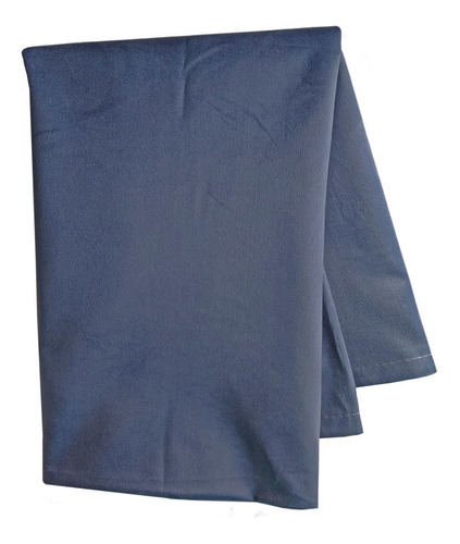 Manta Xale Veludo Liso Sofá 1,32x1,70m Cor Azul-marinho