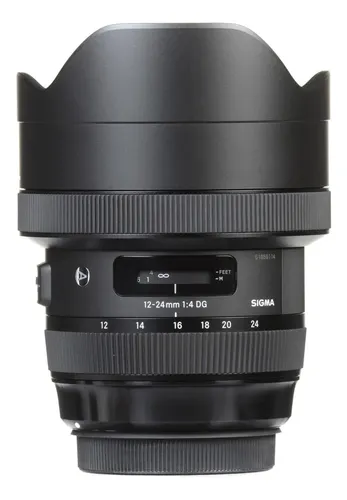 SIGMA シグマ 12-24mm F4 DG HSM Canon EF Lente Artística Sigma 12-24mm F/4 Dg Hsm Para Ef Canon Ef Negro