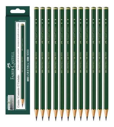 Lapis Grafite Tecnico Sextavado Faber Castell - 12 Unidades