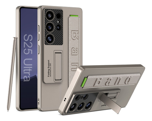 Funda De Teléfono Para Samsung Galaxy S25 Con Soporte Para Lápiz Táctil, Correa De Muñeca, Ultradelgada Y Dura, Pc, A