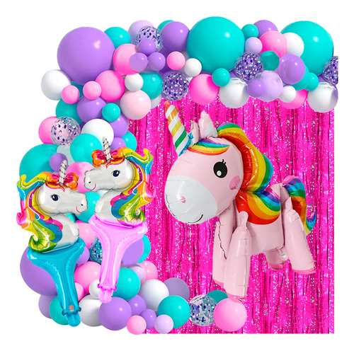 50 Art Unicornio 4d Caminante Candybar Cumple Globo Arcoiris