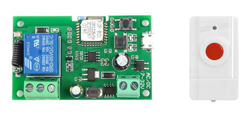 Kit Interruptor Wifi Rf Sonoff 7-32v + Boton De Salida Vshop
