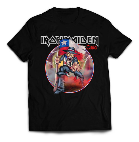 Polera Estampada Iron Maiden - Chile 3 - Heavy Metal 