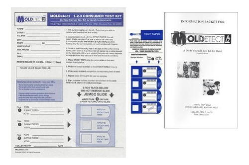 Moldetect - Kit De Prueba De Molde De 3 Muestras Con Analisi
