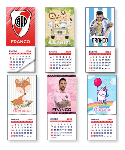 Kit Imprimible Calendario 2023 Y 2024 Souvenir 100% Editable