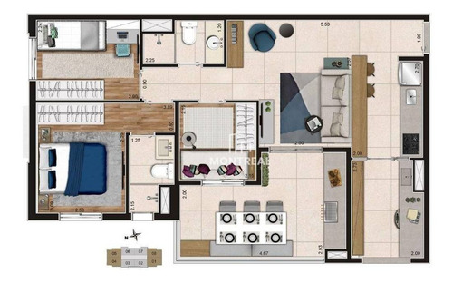 Imagem 2 de 10 de Apartamento À Venda, 73 M² Por R$ 492.000,00 - Gopoúva - Guarulhos/sp - Ap2740