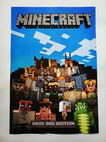 Poster Minecraft Xbox 360 Personajes 