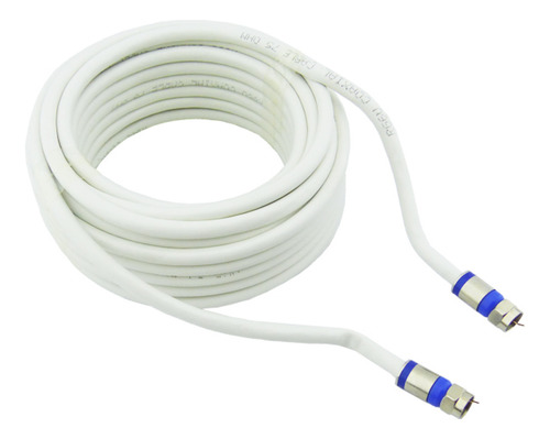 Rollo Cable Coaxial Rg-6, 10 Mts Con Terminales.