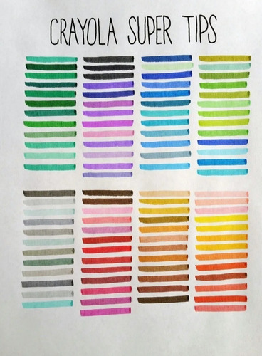Plumones Crayola De 100 Colores Supertips Delgados Lavables