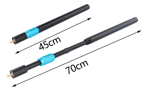 Extensor De Taco De Billar Negro Azul 45 Cm