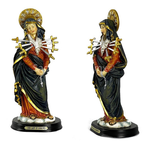 Imagen 1 de 1 de Figura Virgen Dolorosa 7 Dagas Colección