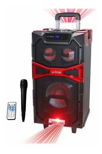 Parlante Portatil Uline Bluetooth, Radio Fm 60 W De Potencia